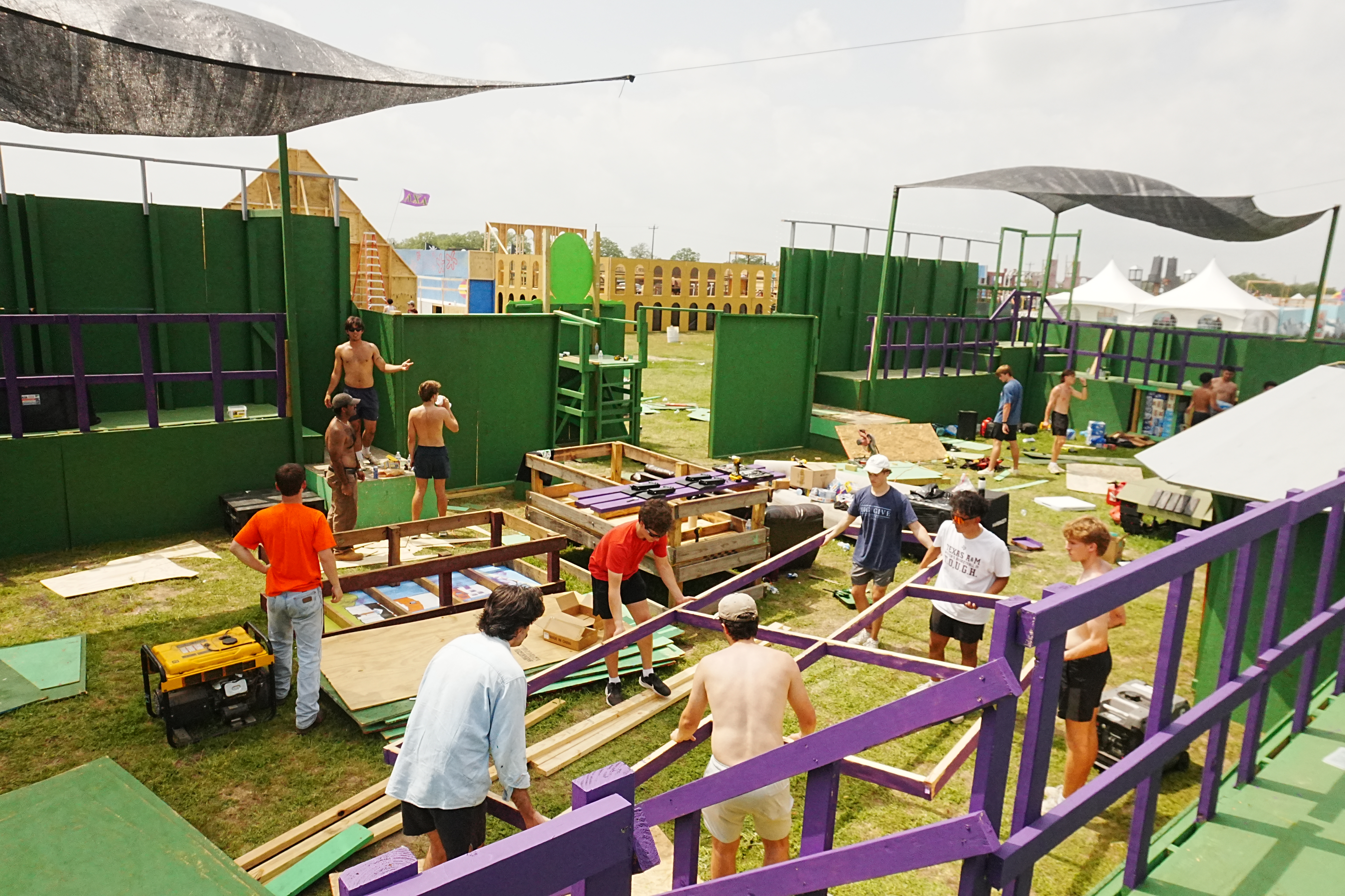 Image of guys Building Chilifest